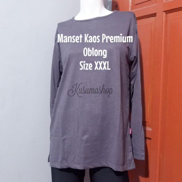 manset kaos krah bulat ukuran besar