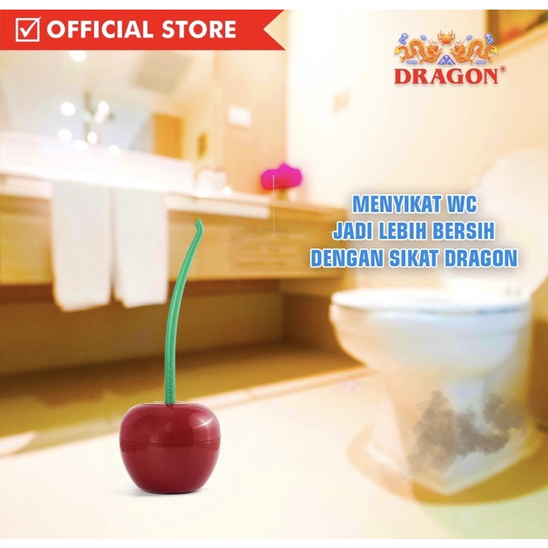 SIKAT WC BUAH CHERRY DAN APEL DRAGON / SIKAT WC KLOSET + TEMPAT MOTIF BUAH