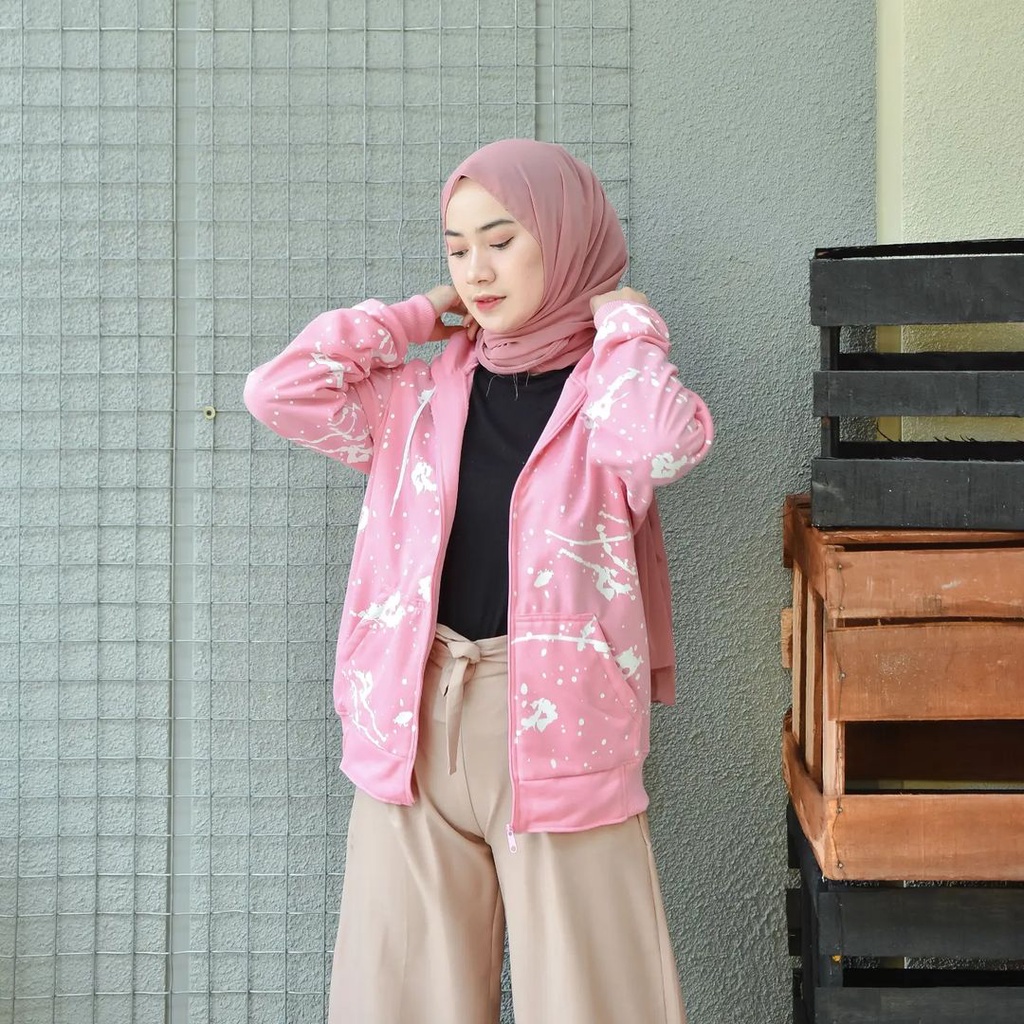 UmarDenim Zipper BlotChes cowok cewek unisex