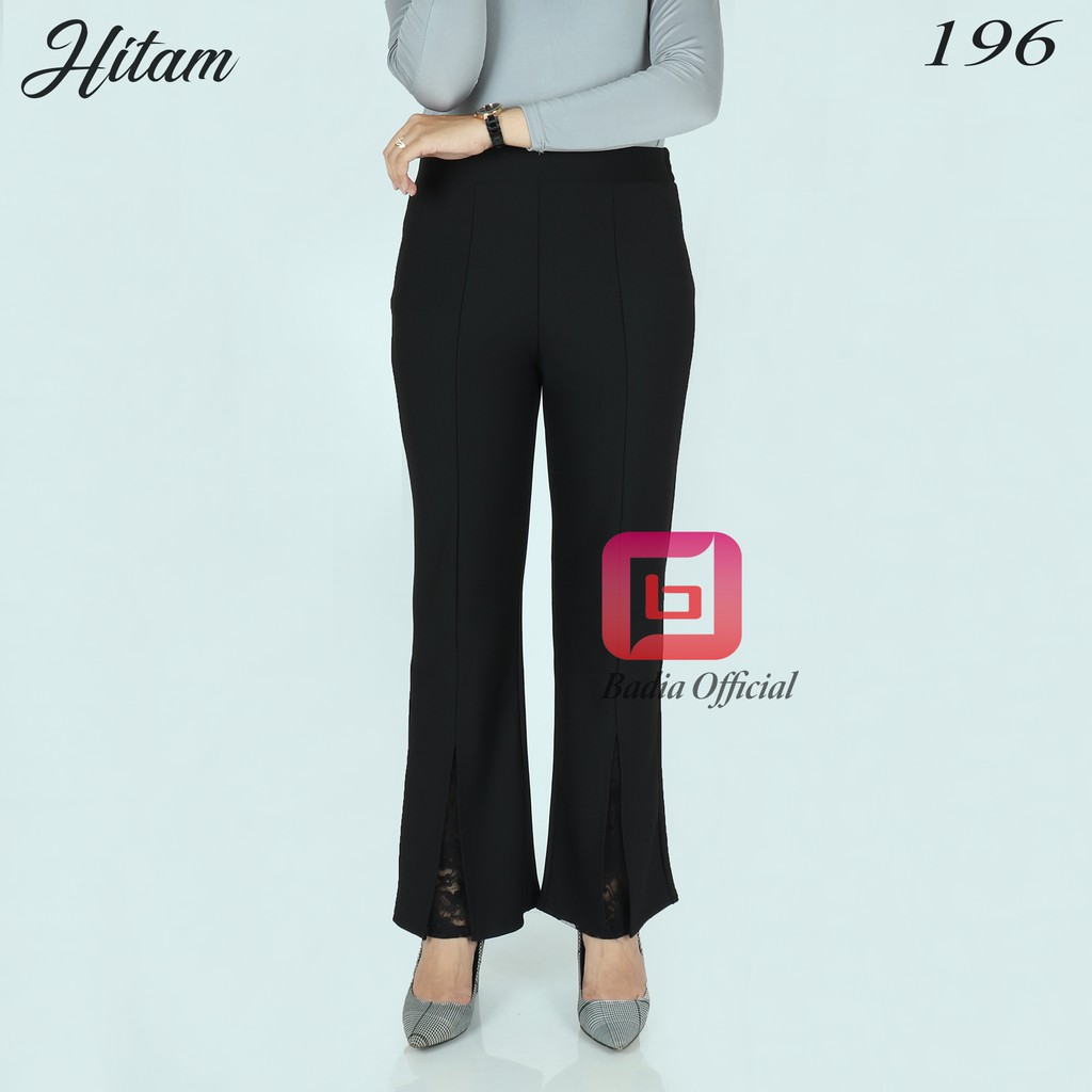 celana cutbray brukat highwaist wanita premium Import