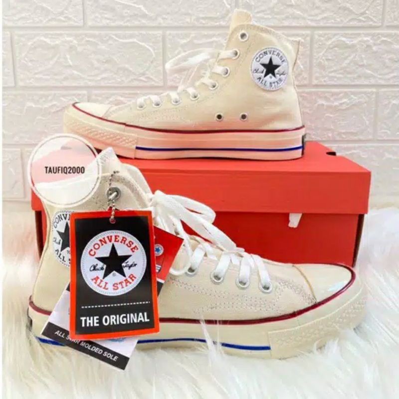 Sepatu Converse All Star 70S EGRET HIGH BNIB TOP PREMIUM QUALITY