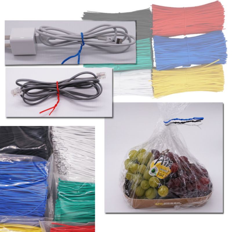 P-20cm Kabel ties Twist tie perekat pengikat klip kabel bingkisan parsel Garden tie