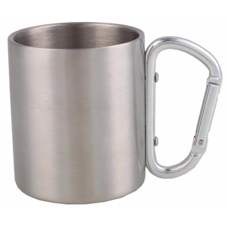 Gelas Camping Carabiner - Mug Double Wall Stainless Steel