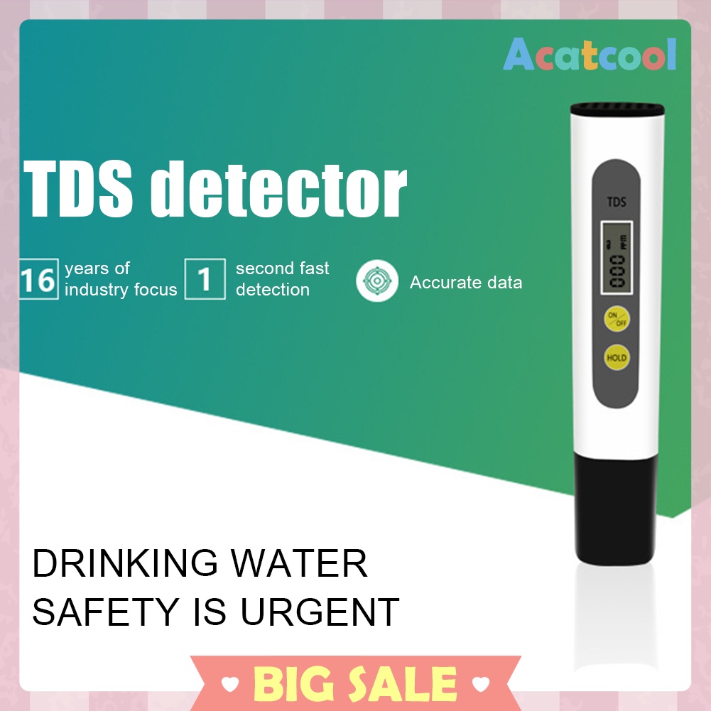 TDS Digital Water Quality Tester Portable Test Pen for Swimming Pool Meter