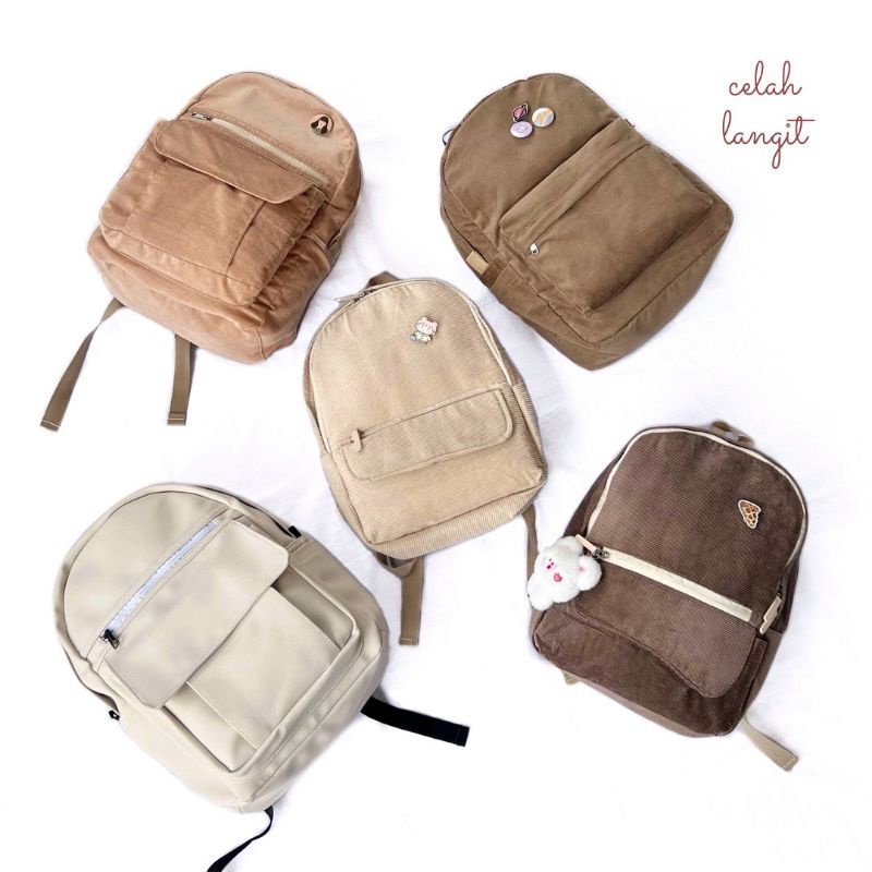 Celah Langit Hooriya Corduroy l Tas Ransel Corduroy