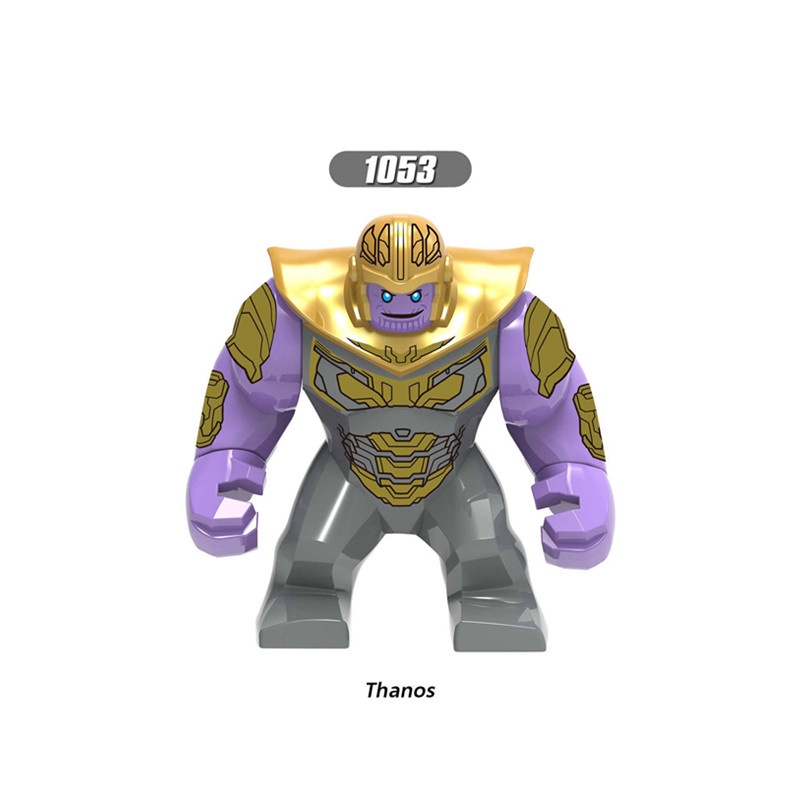 Mainan Balok Bangunan Boneka Hulk Thanos Marvel Bahan ABS Untuk Koleksi Anak Laki-Laki