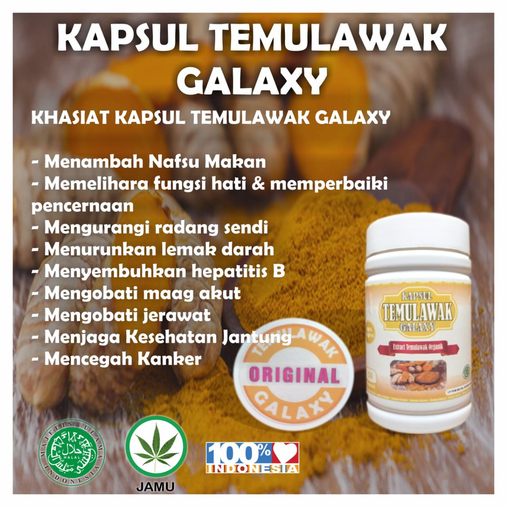 Jual Kapsul Temulawak Kapsul Ekstrak Temulawak Galaxy Premium Kapsul