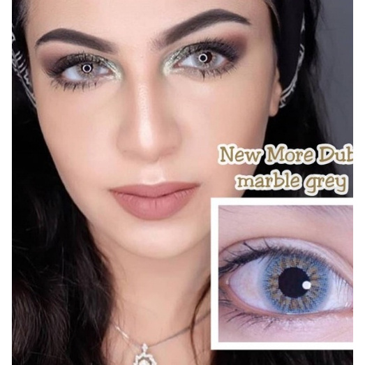 New More Dubai MINUS Ocre Brown &amp; Crystal Gray Softlens dubai CTK Diameter 14.5mm