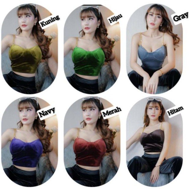 PAKAIAN WANITA ATASAN NEW ATASAN CROP TOP BLUDRU
