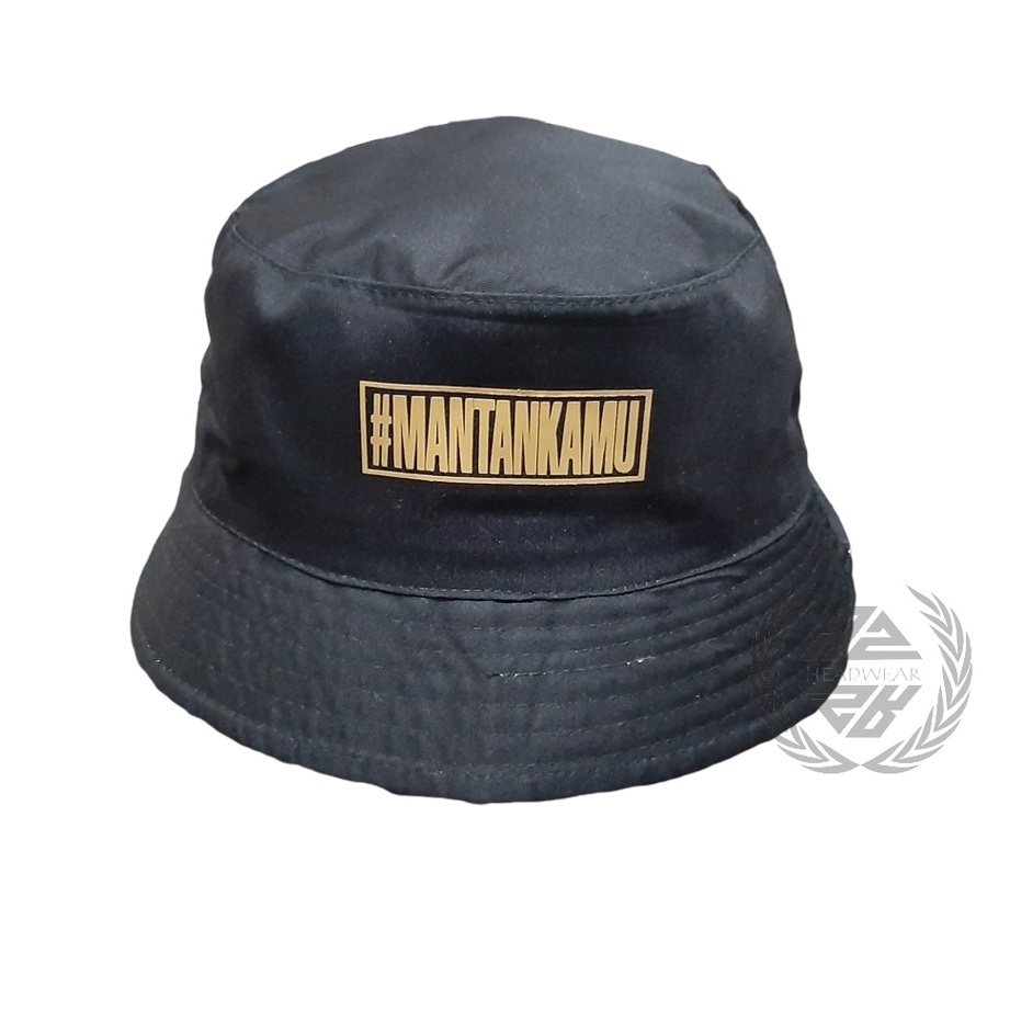Topi Bucket Hat Bolak Balik Unisex Premium Pria Wanita Korea Distro Original Motif Sablon Satu Sisi