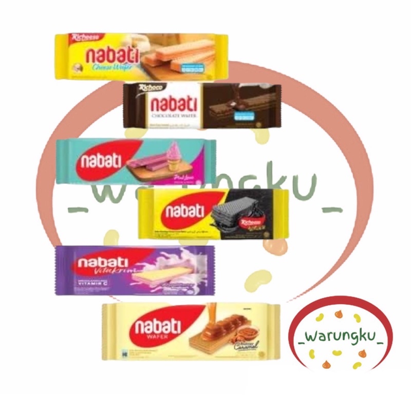 NABATI Wafer 125gr cemilan Keju Coklat Pink Lava