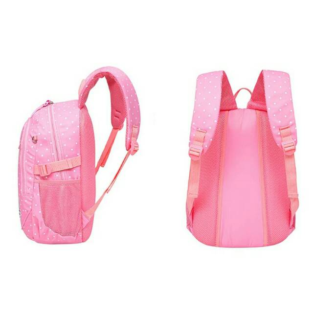 Tas ransel wanita sekolah cewek&amp;cowok/back pack sekolah saku laptop best selle  Hellokity Polka