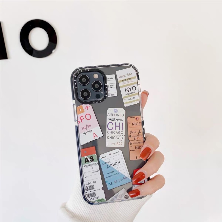 Casing Xiaomi Redmi 10 10 Prime Note 10 Note 10S Note 10 5G Note 10 Pro Note 11 Note 11S Note 11 Pro 4G 5G Poco M3 Pro 5G Liquid Case Flight Ticket Silicon Transparan Premium With pelindung kamera