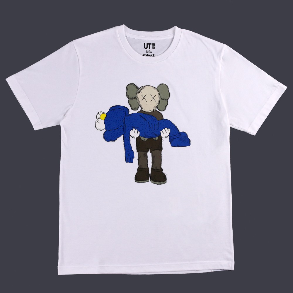 [Putih/Hitam/Misty] Kaos T-Shirt  Uniqlo X KAWS 18-751/18-741