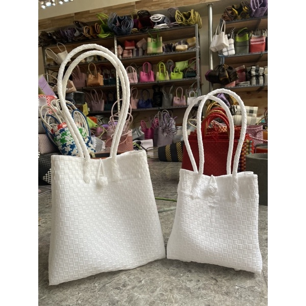 READY STOK - Tas Jali Putih Polos Premium Kekinian Tas Wanita