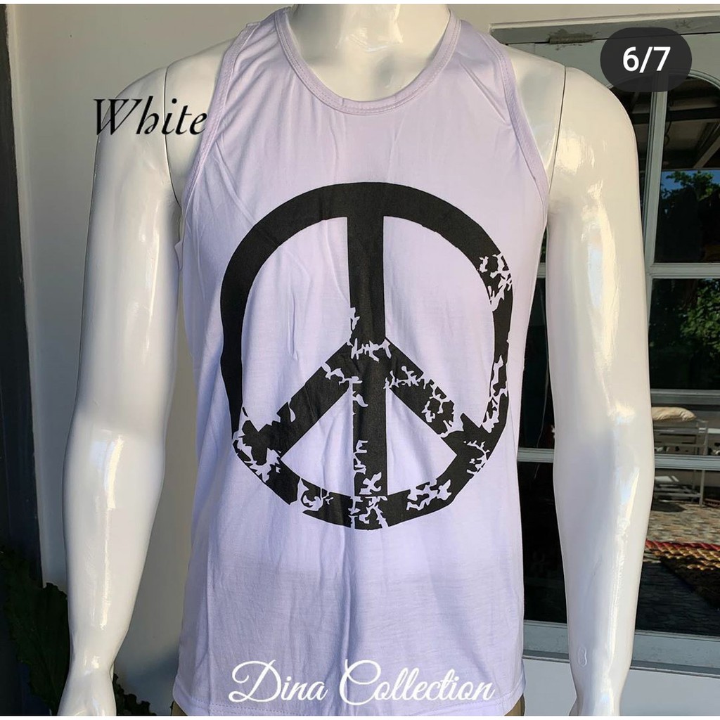 Baju Singlet Peace Kaos Oblong Bali