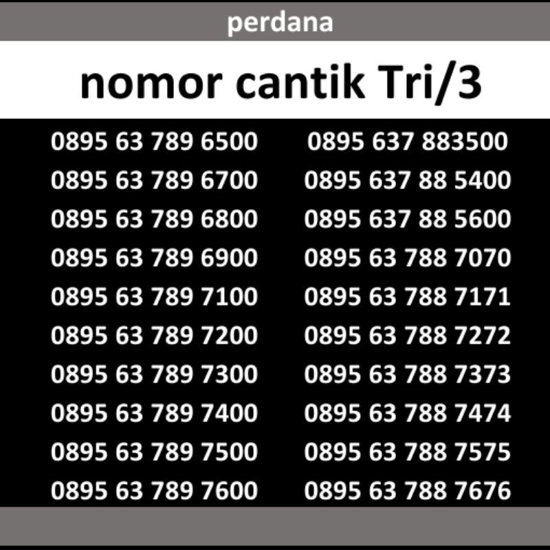 nomor cantik perdana tri/3