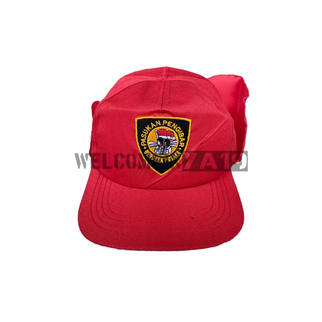 Topi Pasukan Pengibar Bendera (PASKIBRA) Merah / Topi Jepang Logo PASKIBRA