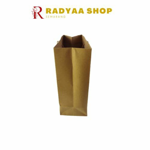 Paperbag Coklat Polos Tali Kertas | Tas Kertas | Tas Souvenir Size 11x6x15cm (PxLxT)