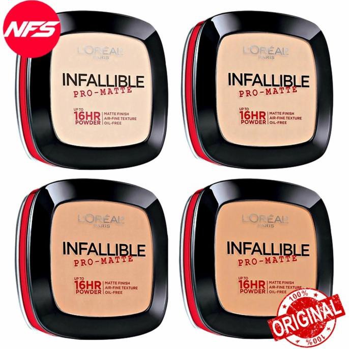 Loreal Infallible Pro-Matte 16HR Makeup Compact Powder-Bedak Original