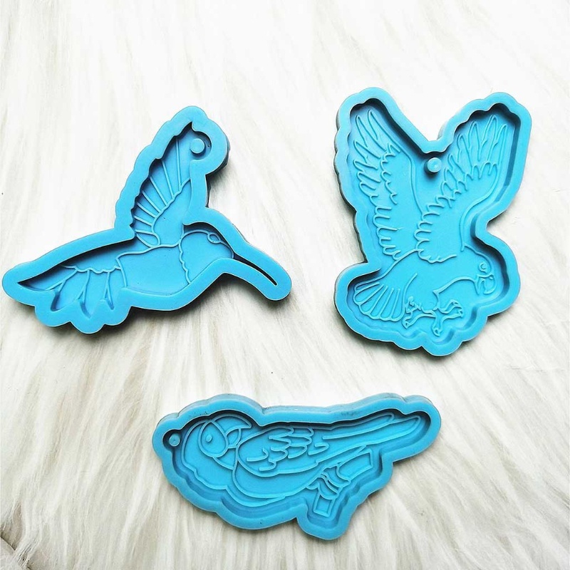 Siy 4pcs / Set Cetakan Resin Epoksi Bentuk Burung Kolibri / Burung Kolibri / Burung Elang / Butterfly Untuk Diy Perhiasan Handmade