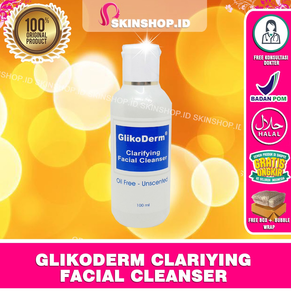 Glikoderm Clarifying Facial Cleanser 100ml Original / Pembersih Wajah BPOM Aman