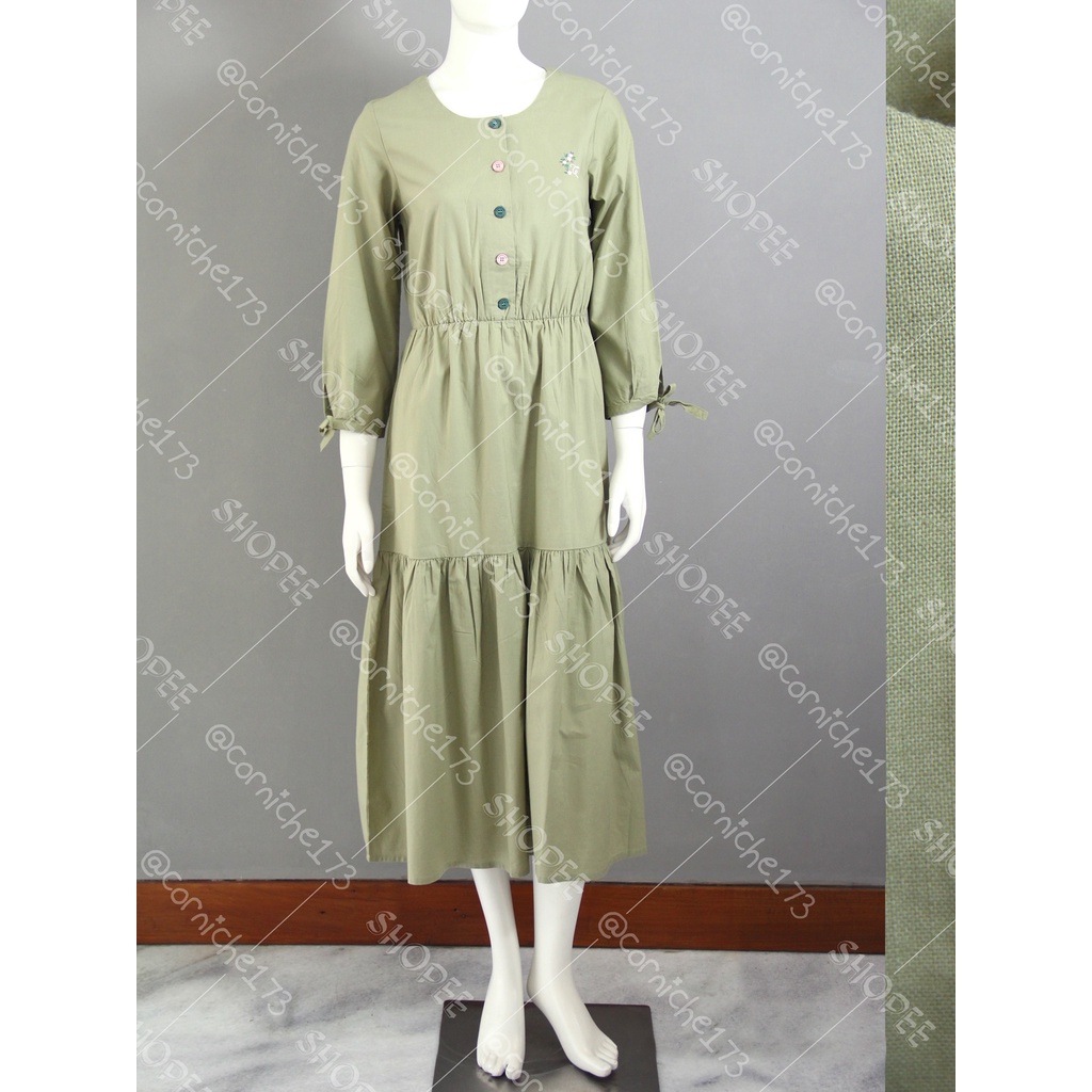 Corniche Nadeera Dress Dried Herb - TB501443