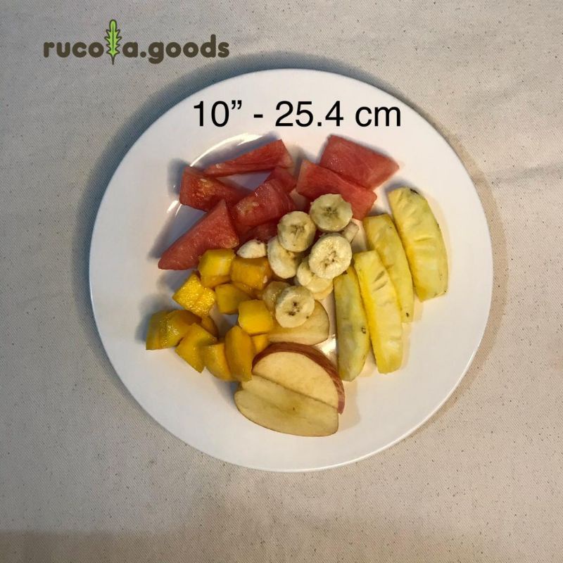 Piring Keramik 10inch 25.4cm 25cm Dinner Plate Putih Polos Dinner Plate Hotel Cafe Restoran