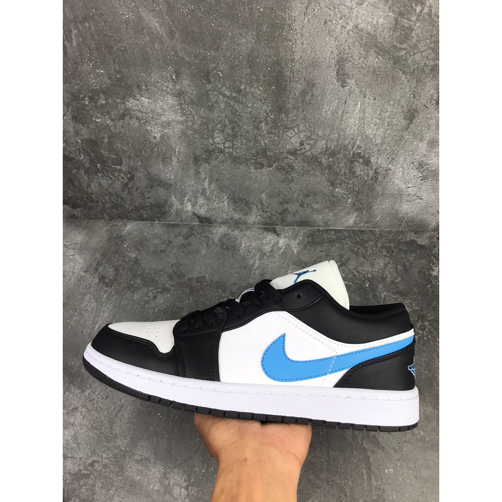 Jordan 1 Low Black University Blue White (W)  DC0774-041, 100% Real Pic.