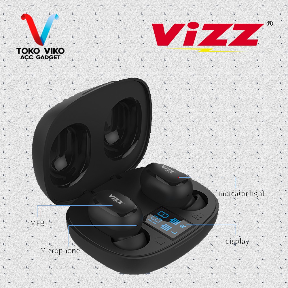 Earphone TWS VIZZ V40 BLUETOOTH 5.0 ORIGIINAL