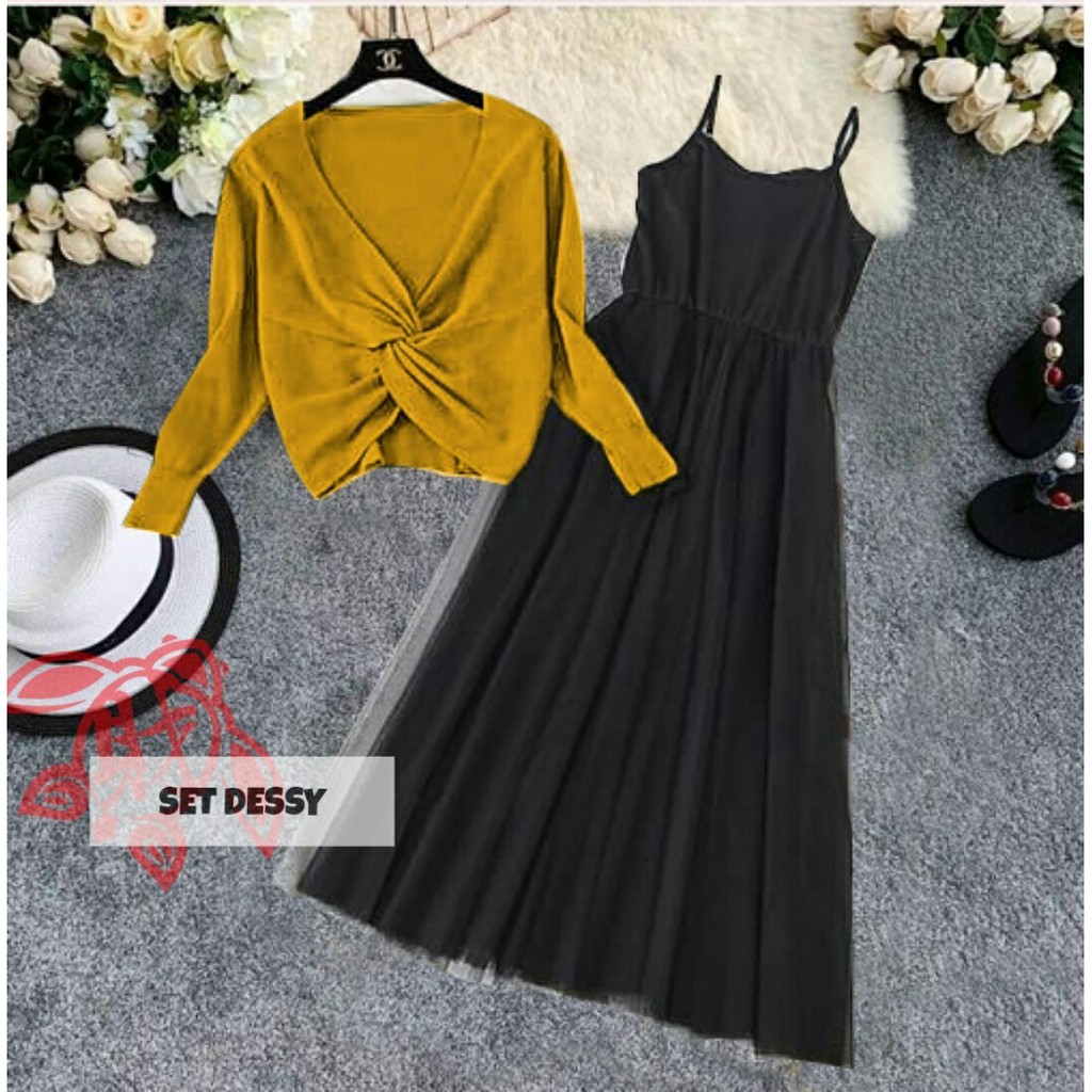 SET DESSY CREPE 4Warna