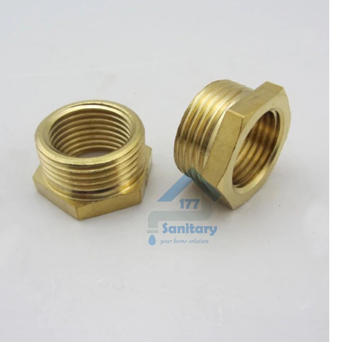 Plot Sock VOKRING 3/4 inch ke 1/2 inch KUNINGAN - Fitting PIPA sambungan Vokring K15A