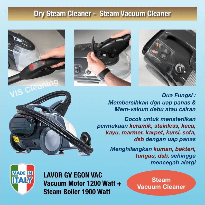 Hot Steam Vacuum Cleaner Lavor GV Egon VAC