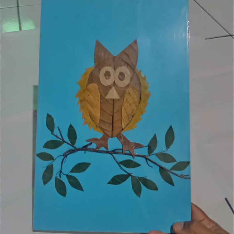 kolase daun kolase hewan DIY kolase