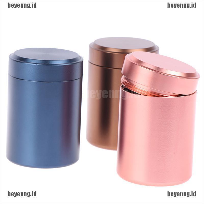 Bey 1pc Toples Penyimpanan Daun Teh Herbal Kedap Udara Bahan Aluminum