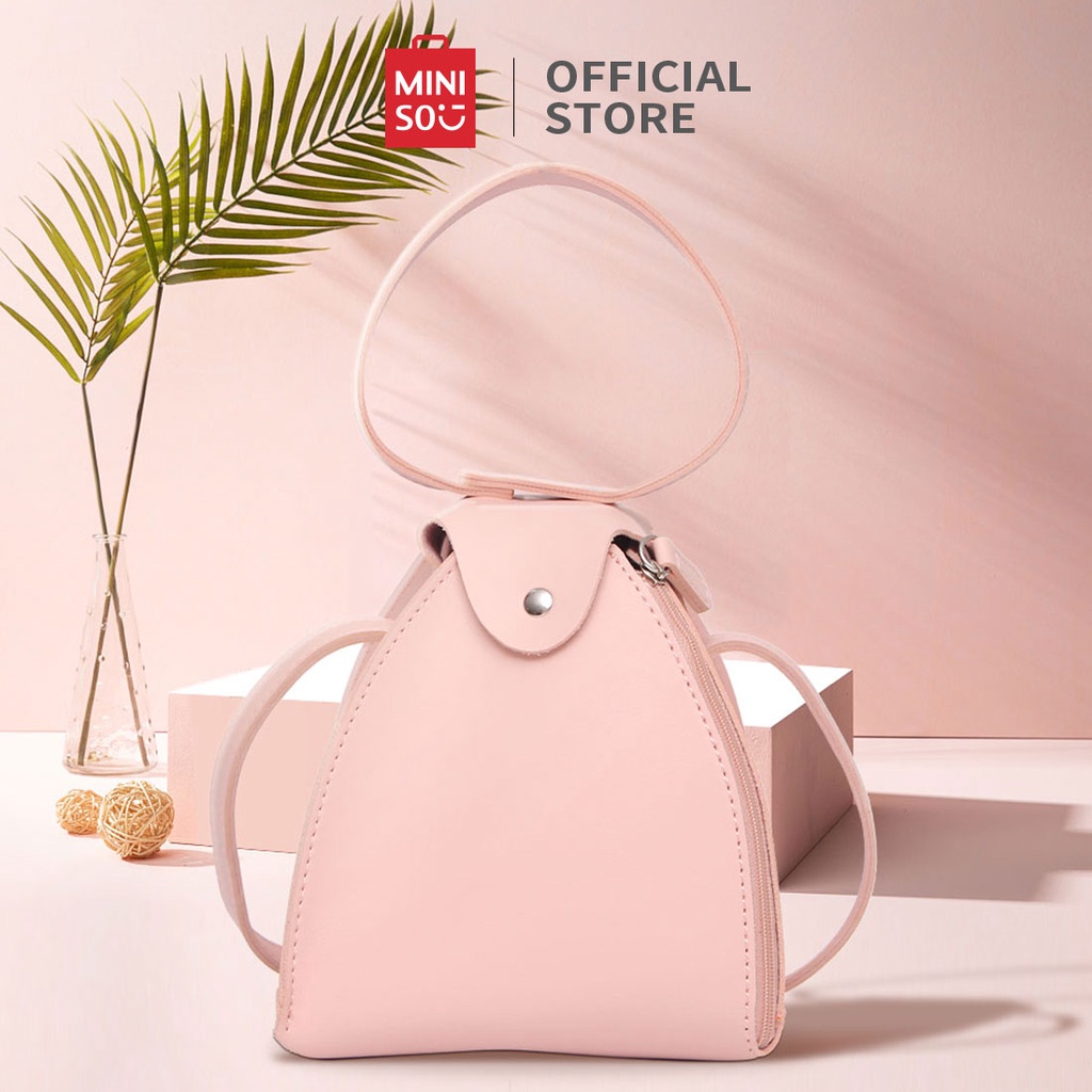 tas selempang MINISO Wanita Handbag Jinjing Segitiga Sling Bag Pesta model terbaru 2021 Simple Vinta