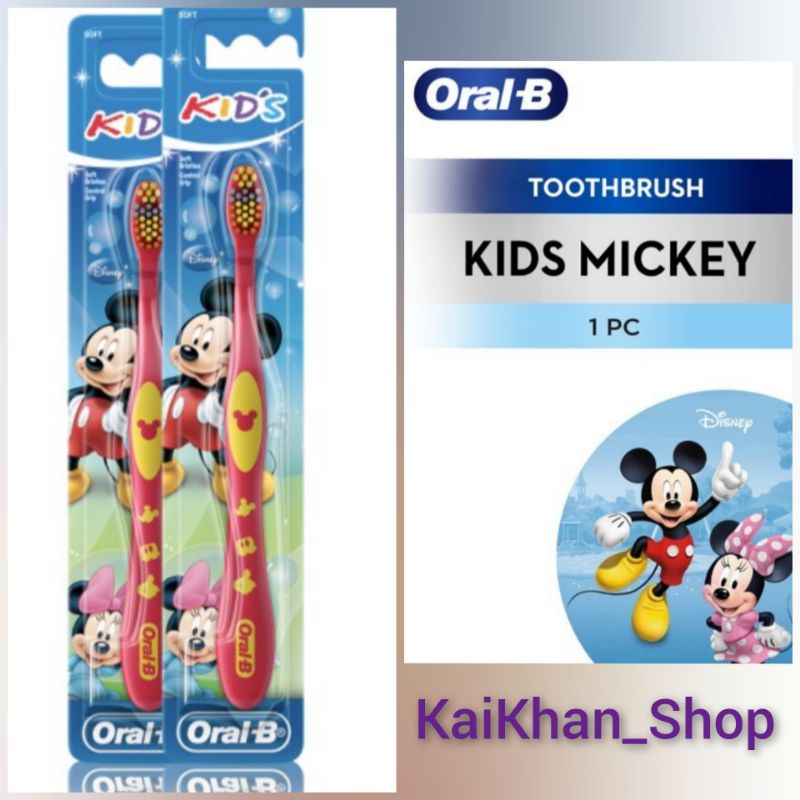 Oral-B Kids Mickey Toothbrush Sikat Gigi Anak [ Girls Boys ]