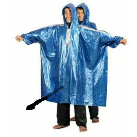 (diskon) Jas Hujan Ponco Lengan Elmondo 2 kepala 708 Poncho Kelelawar 2 in 1ko