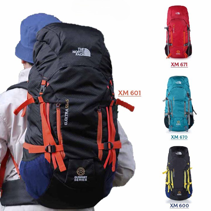 Tas Ransel The North Face Tas Gunung Hiking Camping Survival Tas Semi Carrier Carier Gunung 60L Liter Keril Backpack Adventure Carrier 60 Liter Original