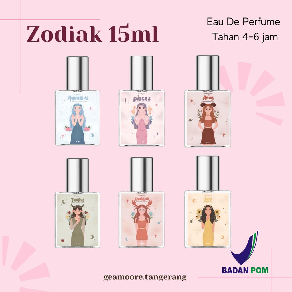 (BPOM) GEAMOORE ZODIAC SERIES PERFUME / PARFUM ZODIAK 15ml