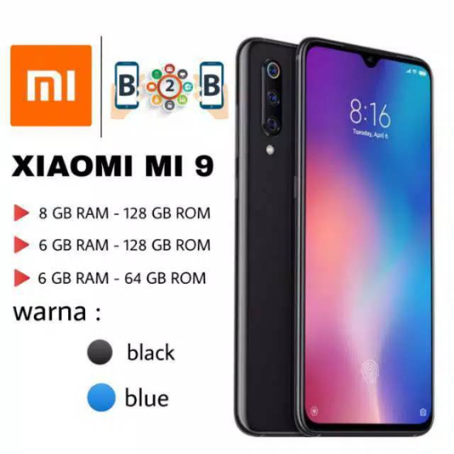 Xiaomi mi9 6/128GB Global version Black Smartphone Xiaomi MI 9
