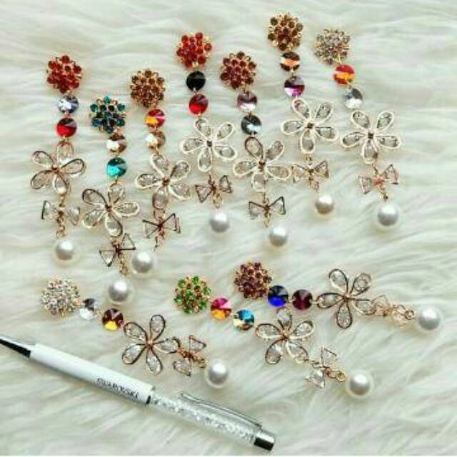 Bros dagu juntai kristal swarovski original/asesoris hijab/Amilyhijab/sisesa/ummusyari/brosmurah