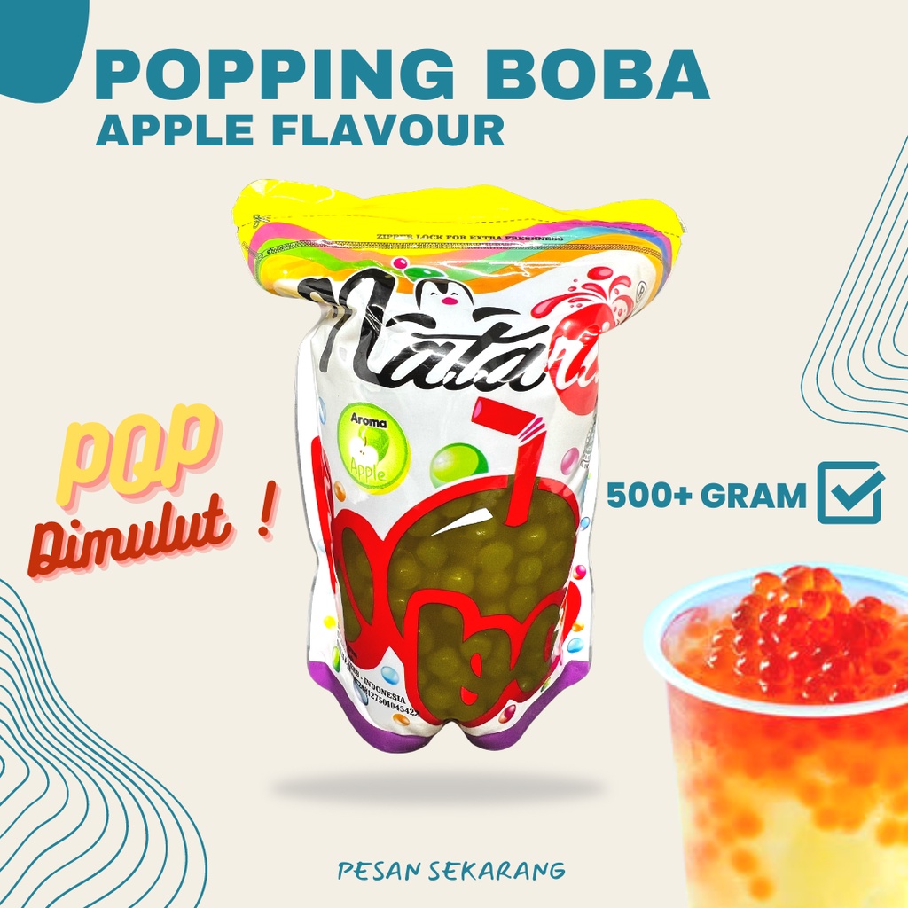 

Popping Boba Apple 500g Cobain Dulu!