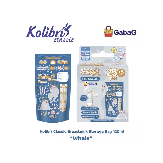 Kantong Asi Gabag Kolibri Breast Milk Storage Bag 120 ml