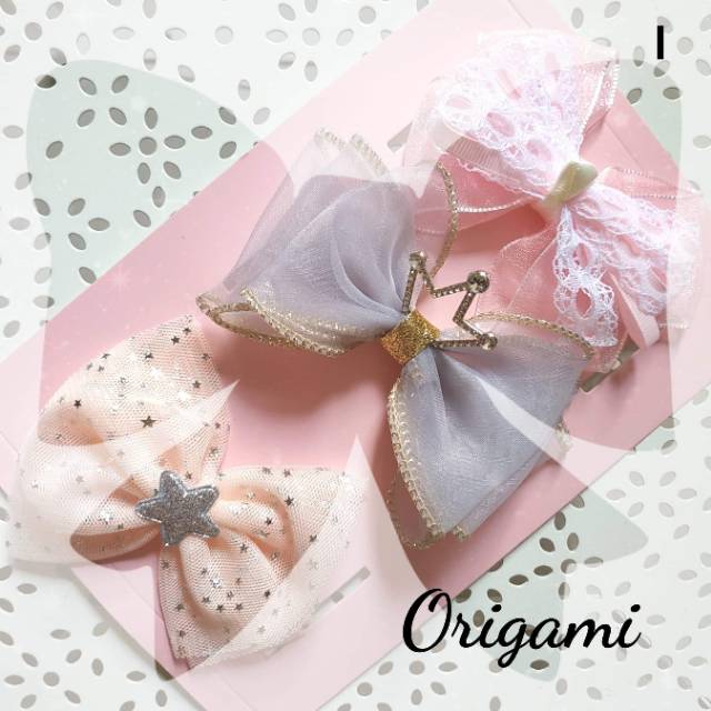 [ORGM] Bandana bayi bando bayi set 3 pc Chic Baby