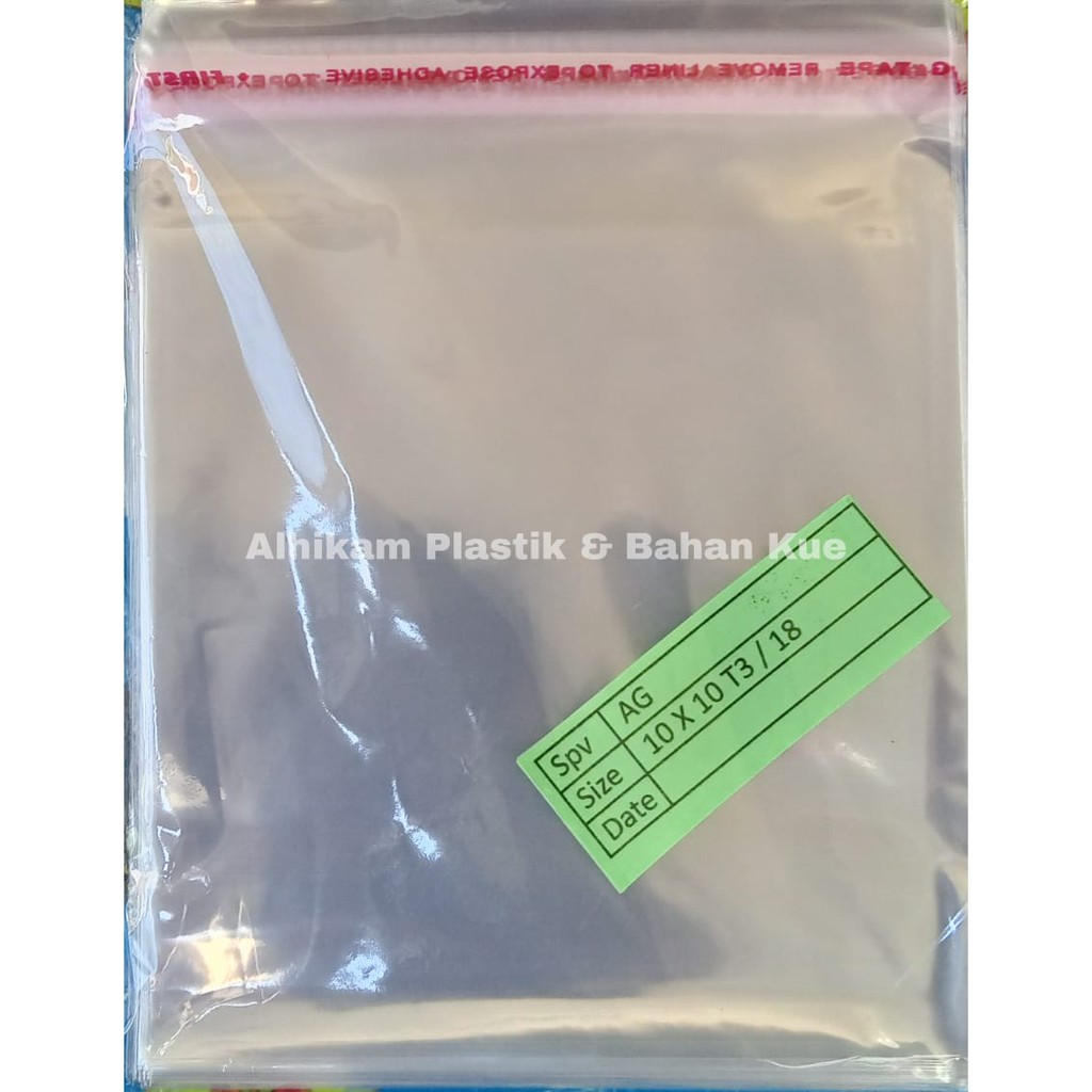 

Plastik OPP Bening Rekat Size 10x10