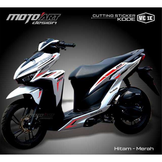 sticker honda vario new 150 motor putih
