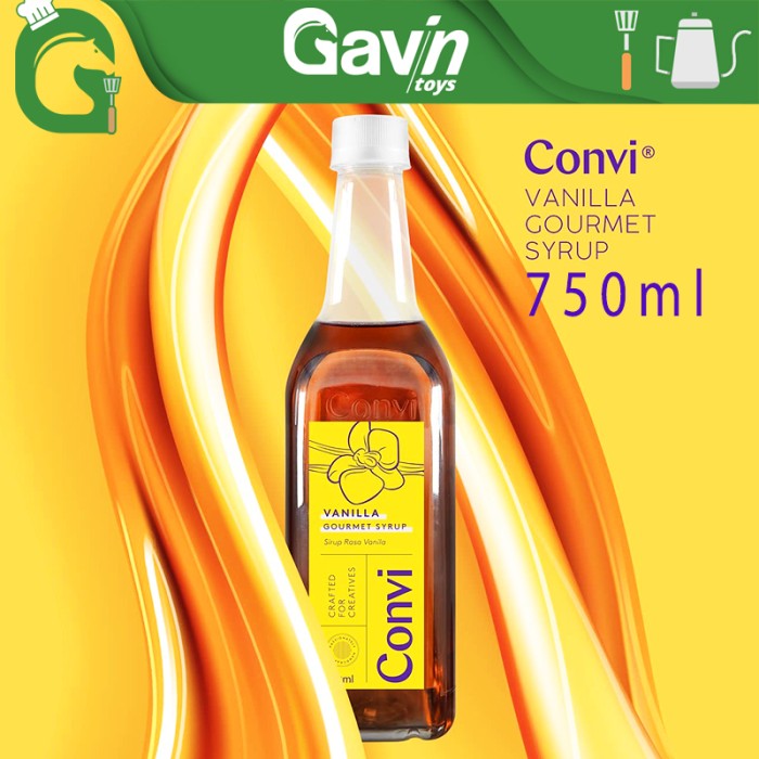 

Sirup Rasa Vanilla - Convi Vanilla Gourmet Syrup 750ml Premium Sirup