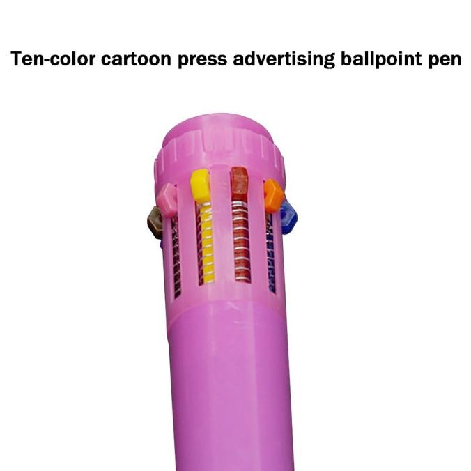 

GLOBALTOP 24PCS 10 IN 1 RETRACTABLE BALLPOINT PENS MULTICOLORED BALLPO FVD643621
