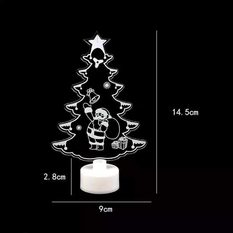 Family games 3d night light pajangan lampu tidur hiasan meja natal santa clause